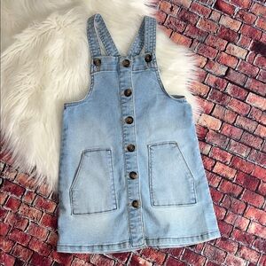 Wonder Nation Light Blue Kids Overall Dress
